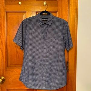 Express-Short Sleeve Button Down (Slate blue/grey)